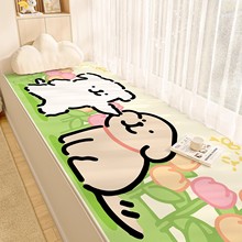线条小狗飘窗垫窗台垫四季通用加厚阳台垫卡通床边地毯仿羊绒地垫