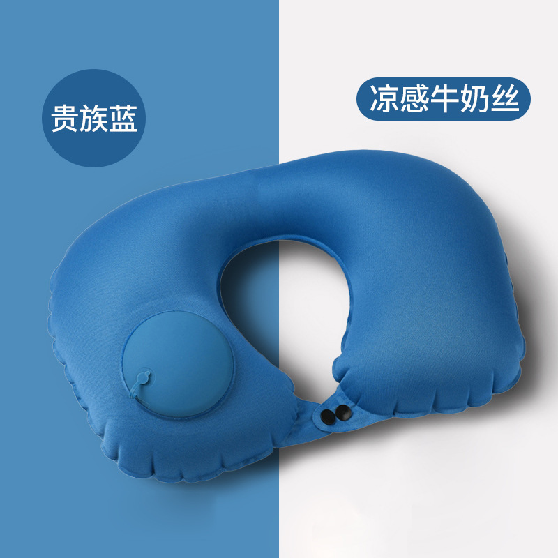 Almohada inflable, almohada para el cuello portátil de viaje, almohada en forma de U inflable, almohada para el cuello de tres tesoros de viaje, almohada para el avión