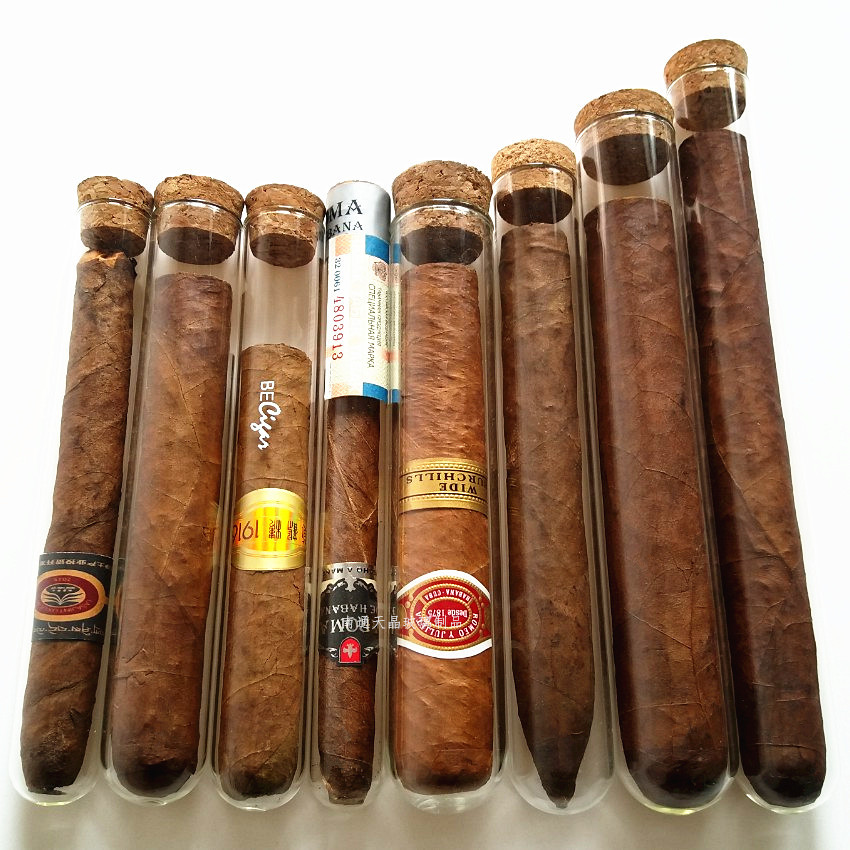 制定硬质玻璃试管木塞玻璃试管实验室酒吧雪茄汉麻玻璃试管批发