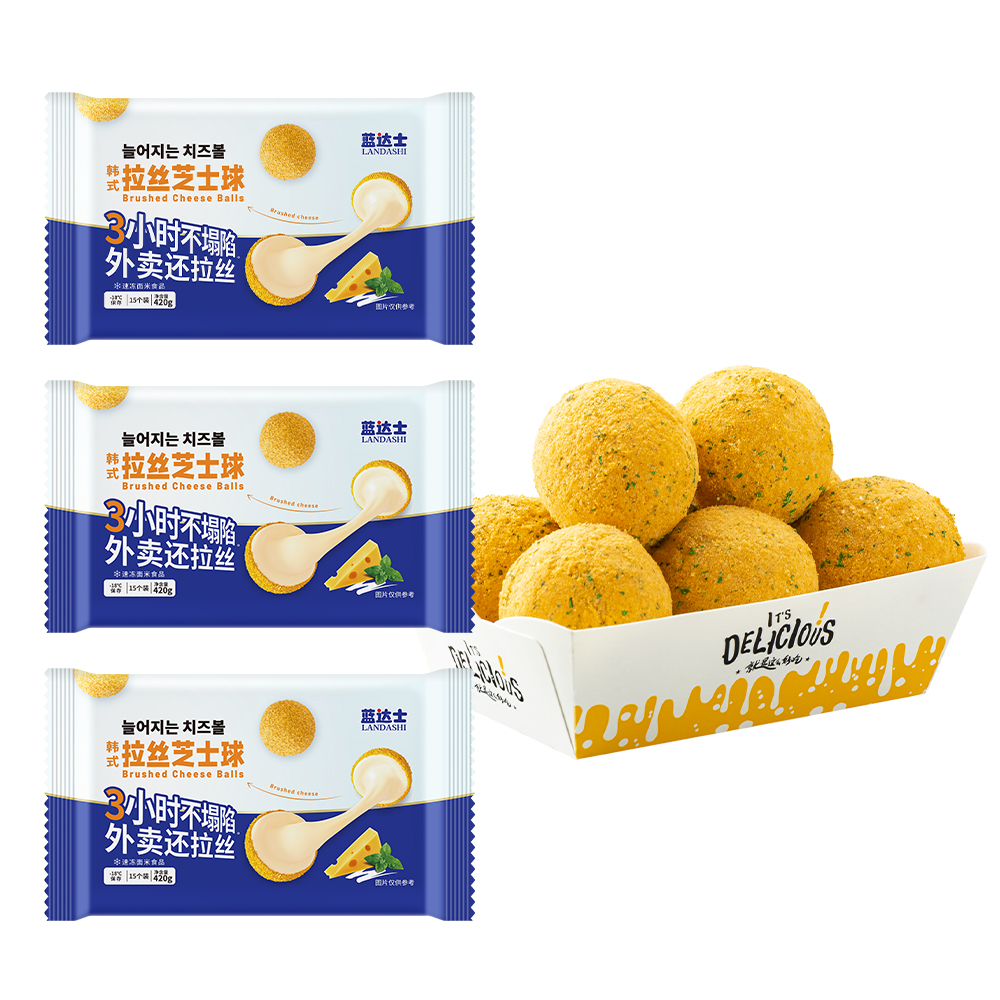 브러쉬드 치즈볼 15개/3박스 (뿌린가루 5g 1팩 포함)