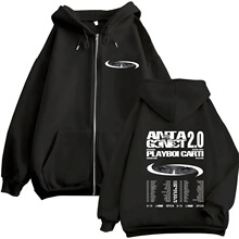 Rapper Playboi Carti Antagonist 2.0 Tour 2025 Fans Zip Up Ho