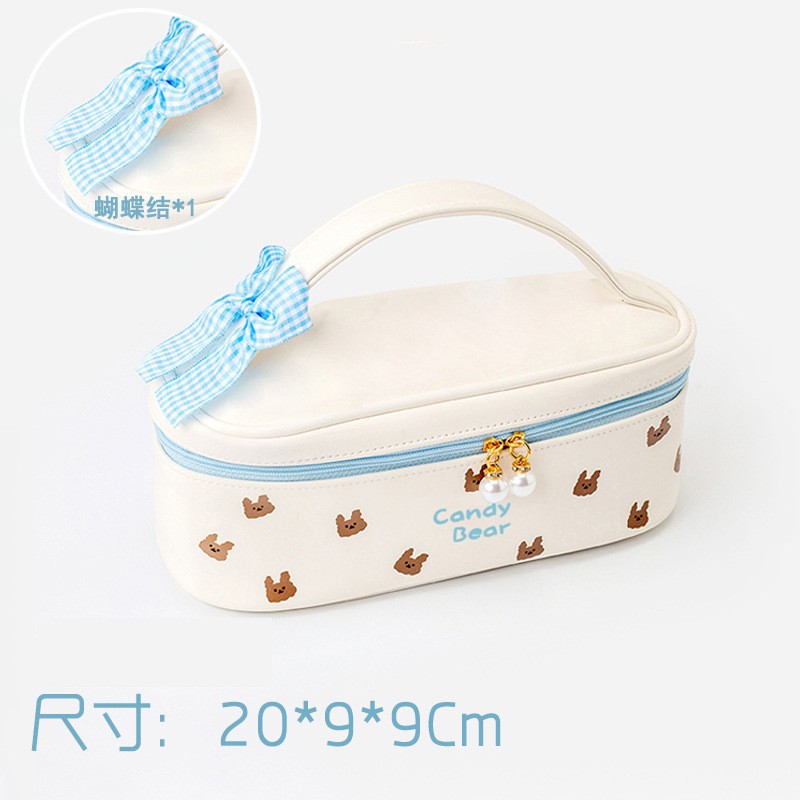 Japón encantador dibujos animados tablero de ajedrez bolsas de lápiz de gran capacidad bolsas de lápiz bolsas de almacenamiento de lienzo estudiantes bolsas de papelería