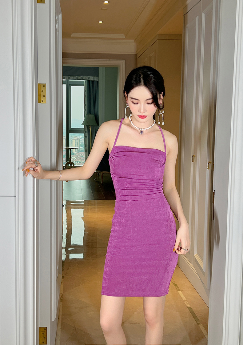 Váy liền ôm body kiểu Pháp phong cách nhẹ nhàng quyến rũ — Màu đen chi tiết 24