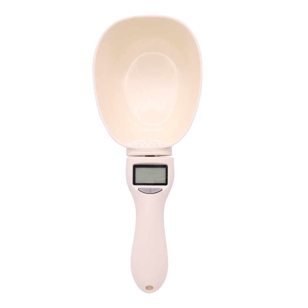 Cuchara medidora de comida para perros y mascotas de mango largo, cuchara digital para comida para gatos con escala de gramos, cuchara medidora liofilizada, báscula para comida para gatos