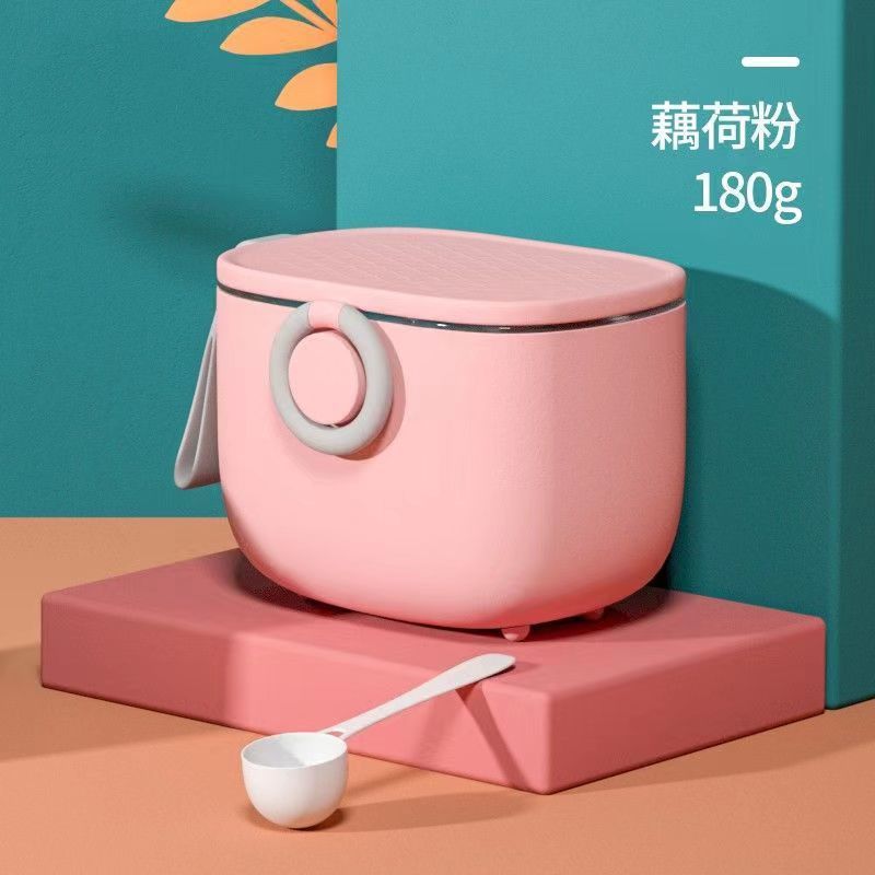 Caja portátil de leche en polvo para bebés de gran capacidad, tanque de almacenamiento de leche en polvo para bebés, mini pequeño sellado a prueba de humedad