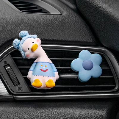 Red Rabbit Duck Car Car Perfume Aromatherapy - blue-bunny-duck-blue-flower-air-vent-includes-1-bottle-of-fragrance-standard