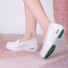 牛皮护士鞋女软底透气内置气垫回弹舒适医护鞋四季款医院专用