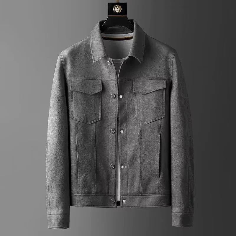 Демисезонная мужская бархатная куртка для отдыха, slim fit