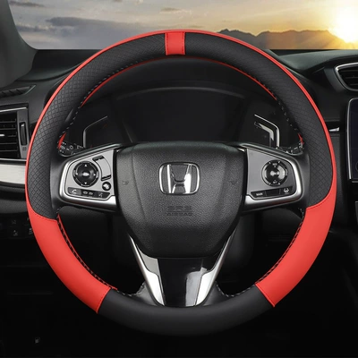 Steering wheel cover — Car Steering Wheel Cover, Carbon - diamond-red-38cm