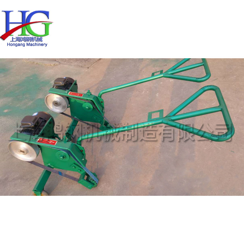 手推式板材打磨抛光机 电动拼接钢板磨焊口设备 金属砂带打磨机