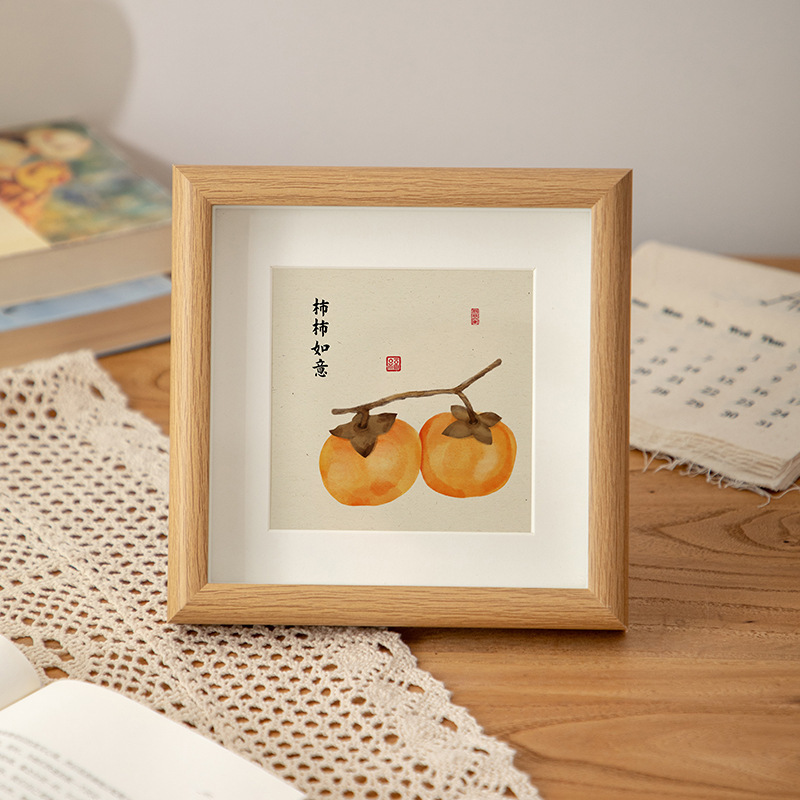 Mini Photo Frame Table 10*10 Simple Drawing Frame 4inch Stereo Hollow Bedroom Office Desk Decoration Ornaments