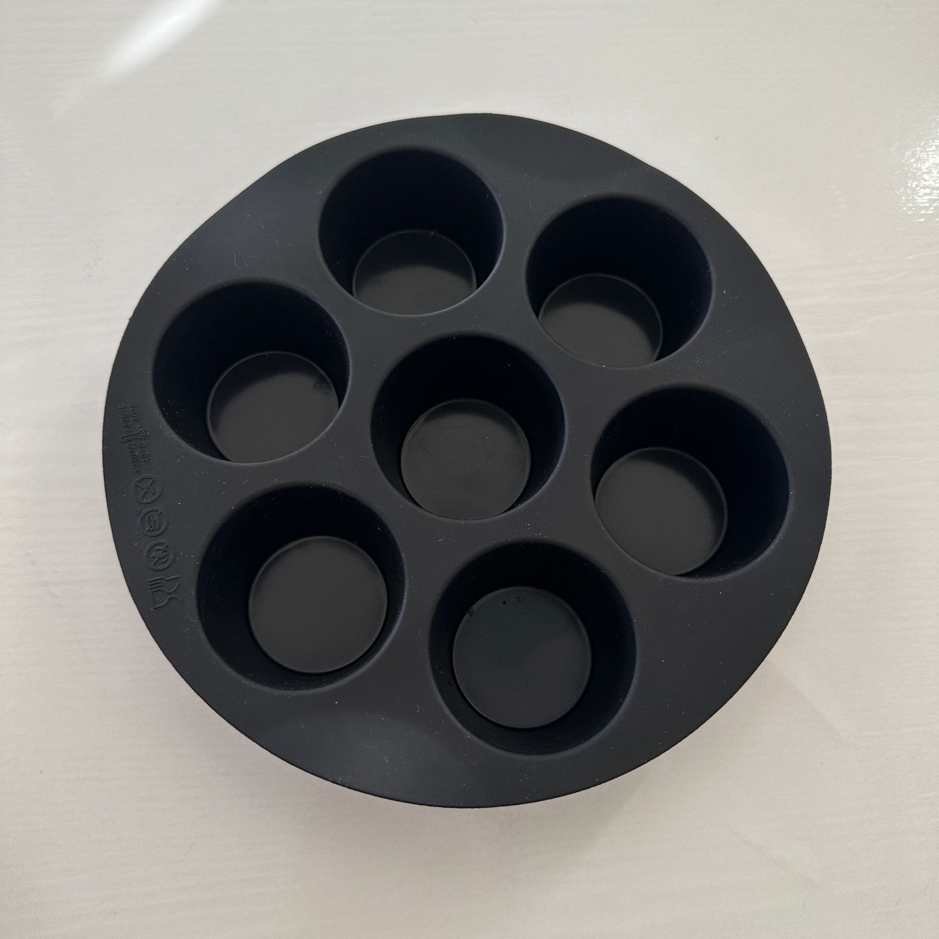 Silicone siete agujeros molde de pastel casero fiesta utensilios de horneado molde cilíndrico DIY accesorios de freidora de aire