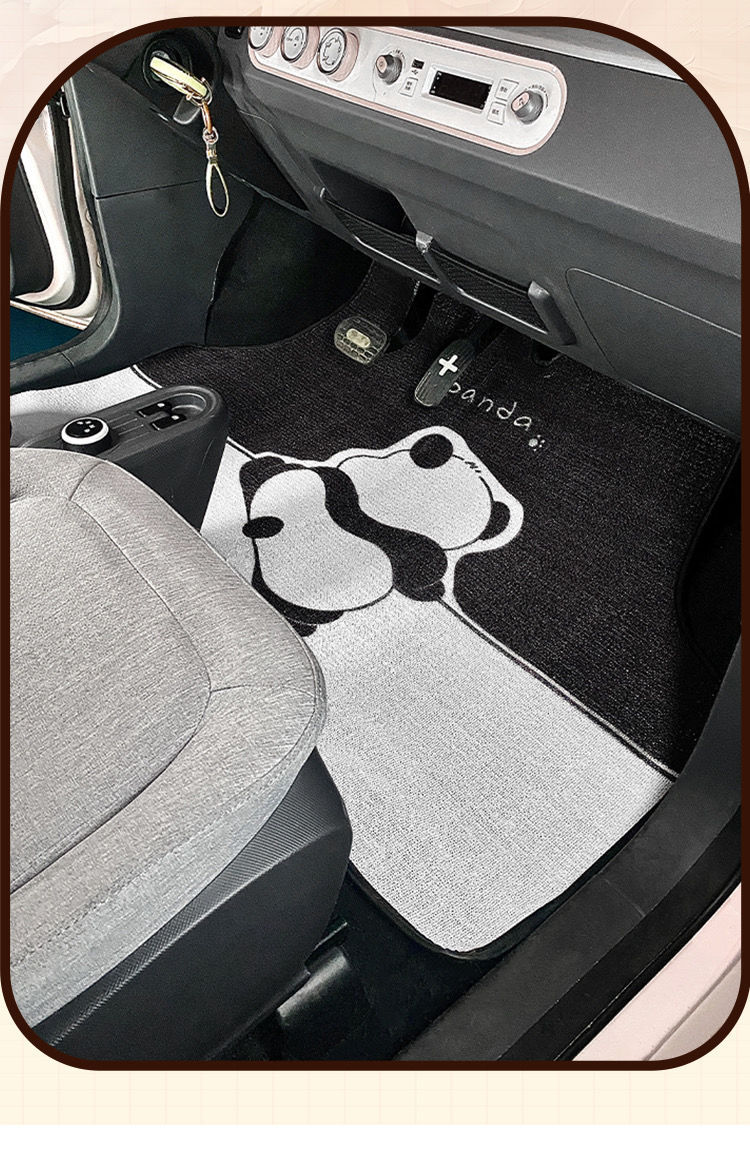 Suitable for Wuling Hongguang Mini Car Floor Mats Macaron Third Generation Wire Ring Interior Decoration Bingo Panda Mini