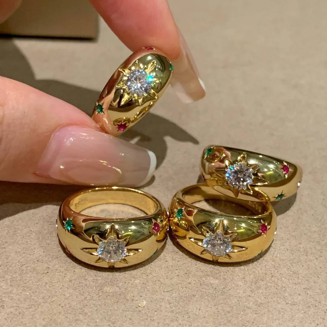 Casual, Shopping Occasion Copper Material Wholesale Jewelry Vintage Style Classic Style Star Copper Open Rings