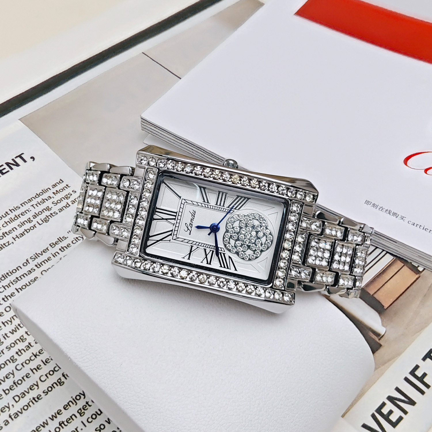 气质女士时尚腕表满钻小蛮腰日历石英表淑女公主风工厂批发一件代