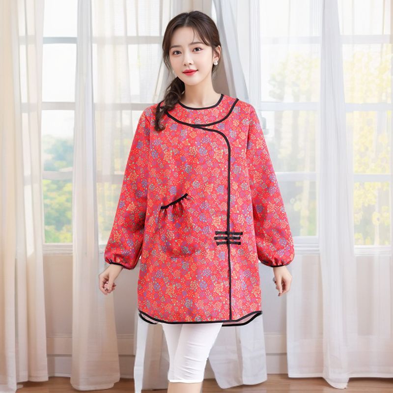 Șorț de bucătărie cu mânecă lungă stil chinezesc damă_voghion.com