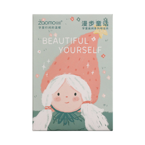 Early foam postcards, calligraphy and painting series, creative ins style hand-painted flower handbook greeting cards, 30 pieces