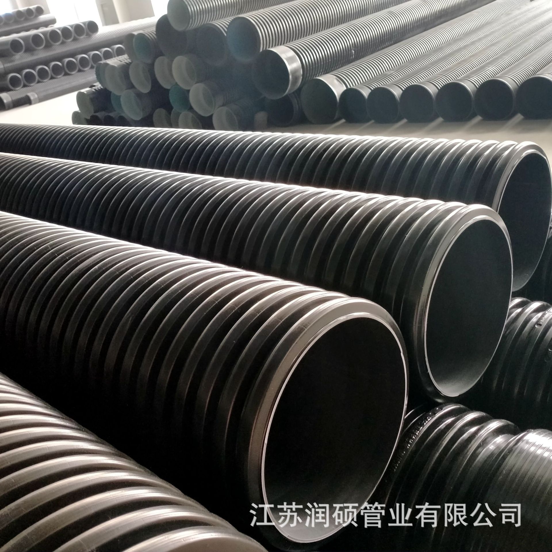 徐州睢宁HDPE双壁波纹管大口径PE排水排污管供货中