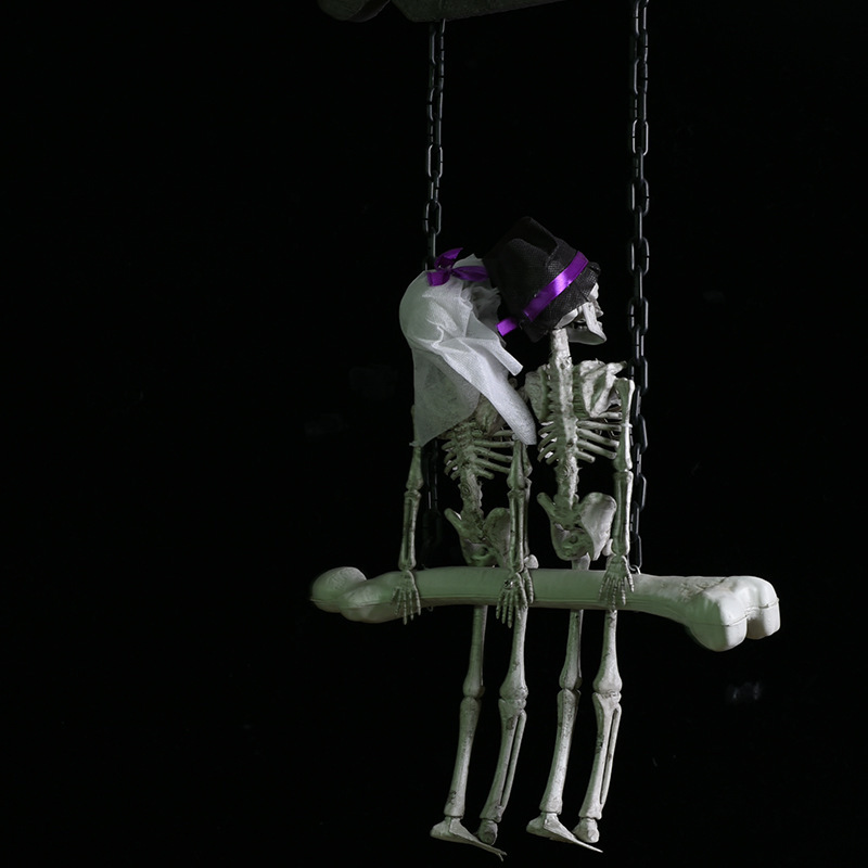 Colgante de puerta de esqueleto de calavera de Halloween Novio Novio Bienvenido a la casa Colgante Welcome Horror Decoración al por mayor