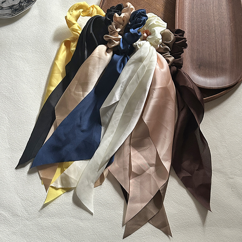 20g Weight Hair Tie Hair Accessories Type 1 Piece Quantity Casual, Holiday, Daily Occasion Cloth Material Solid Color Pattern All Seasons Season Women's Gender Elegant, Cute, Simple Style, Classic Style, New Style Style Elegant Cute Simple Style Women's Solid Color Cloth Hair Tie 11