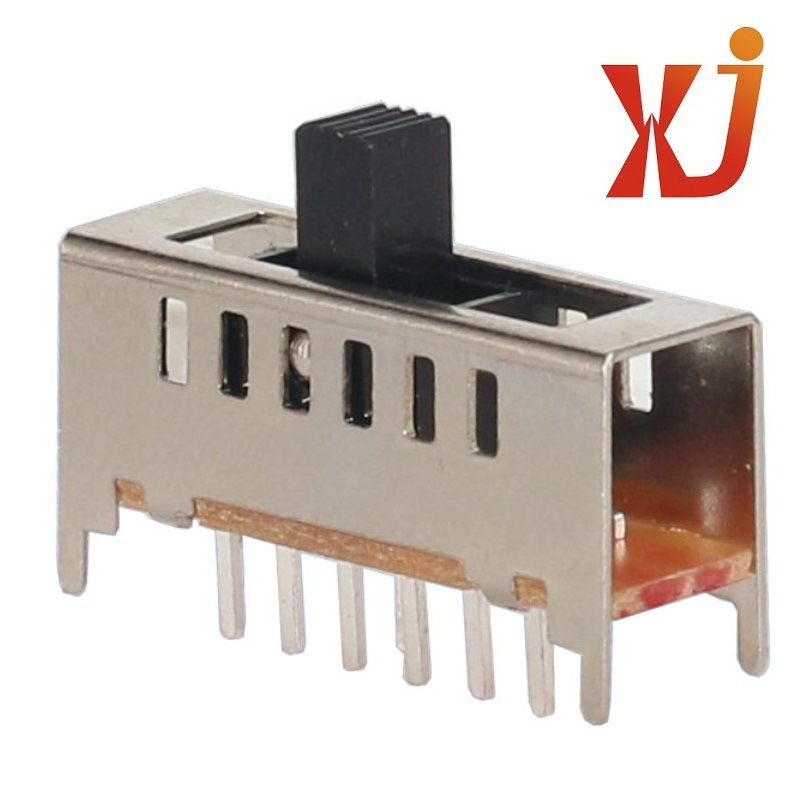 六档滑动开关单排  6档波动开关行程3mm 正拨6档拨动开关六脚直插