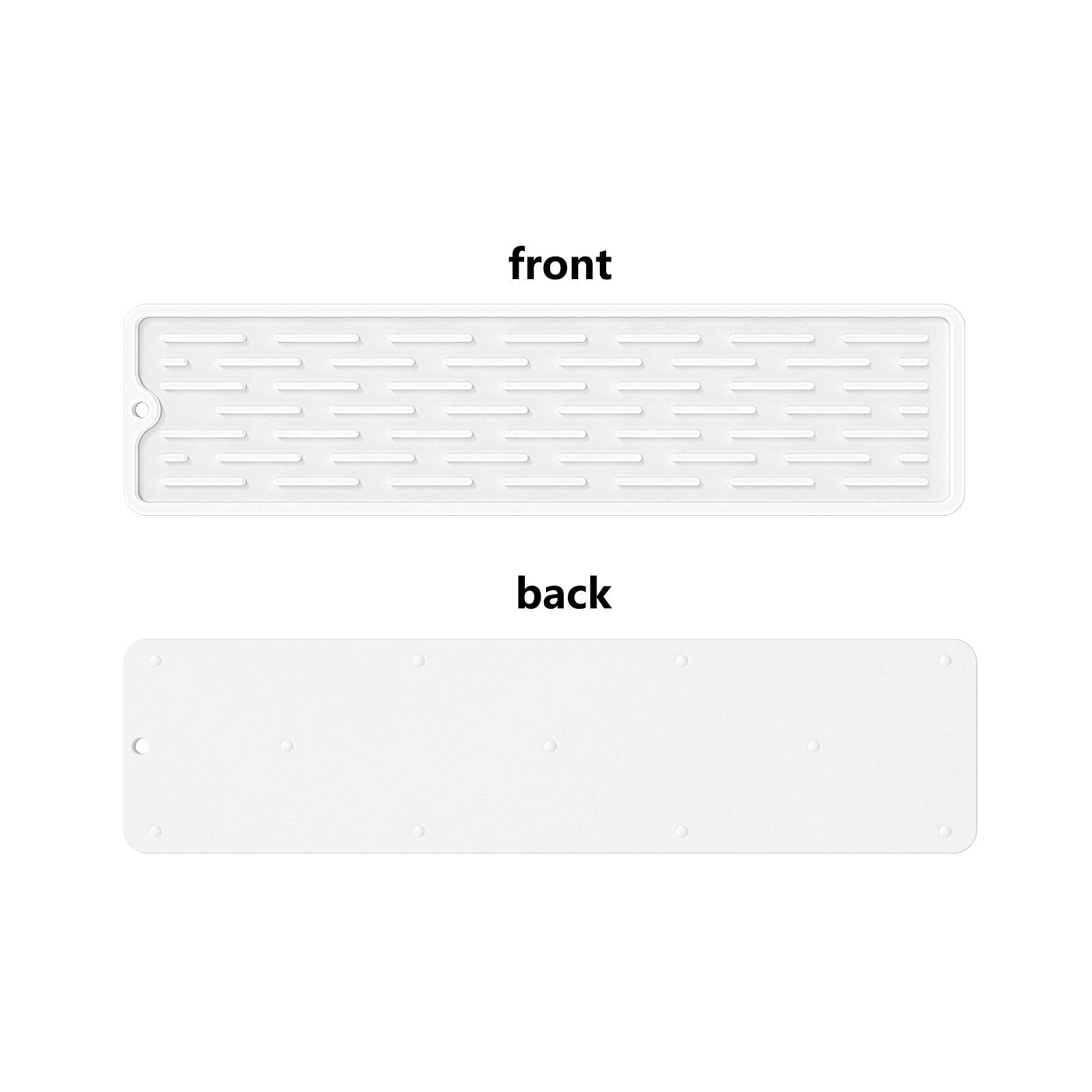 Almohadilla de drenaje de tira larga-blanca