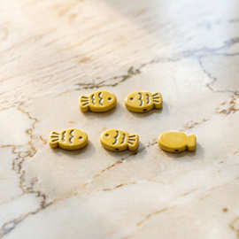 可爱烤漆合金波浪小鱼穿孔珠diy手链项链钥匙扣饰品通孔配件材料