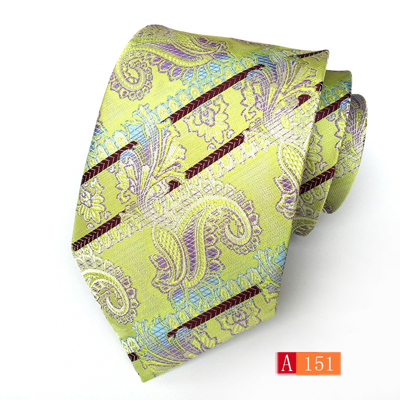 FUENTE fabricante poliéster jacquard material de los hombres corbata flor grande oreja moda corbata de moda en stock al por mayor