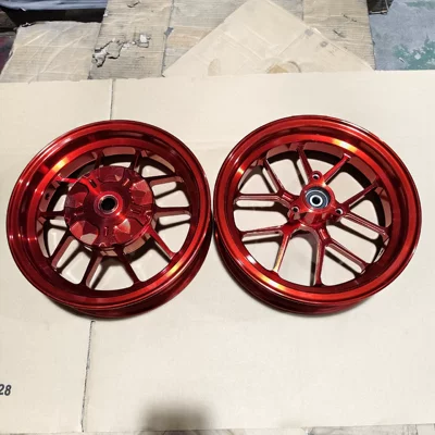 Lin Hai Kuqi 10inch Front and Motorcycle wheel hub - red