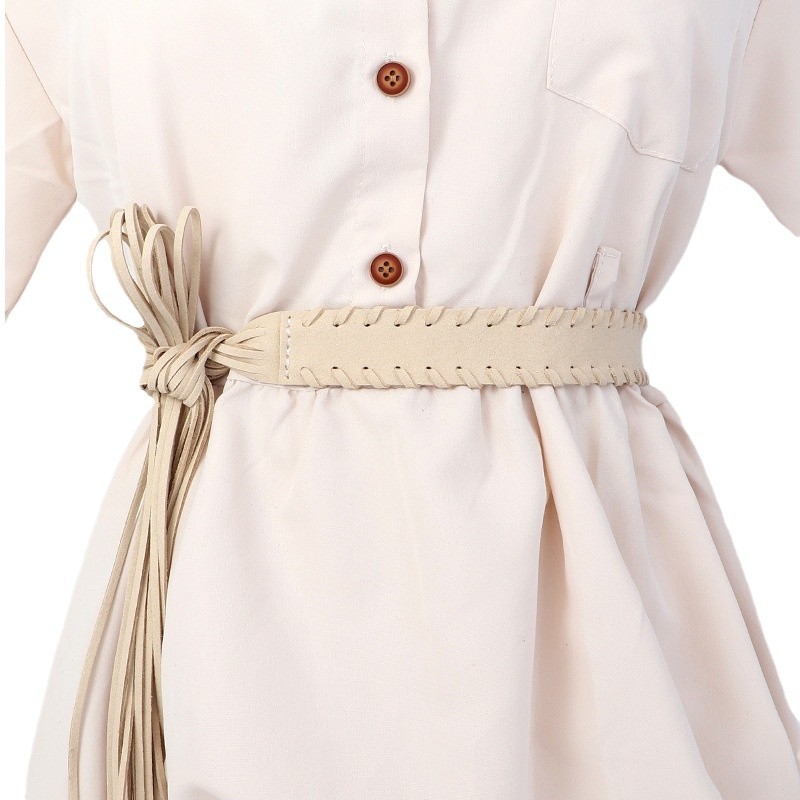 Corsé de Cintura con Borlas de Piel Sintética para Vestidos