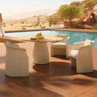 Outdoor Tables and Chairs Courtyard Villa B&B Terrace Garden Furniture Rattan Chairs Leisure Balcony Outdoor Rattan Chair Combination