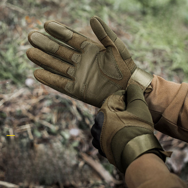 Tactical Gloves Men's Z192 Soft Shell Protective Pad Long Finger Touch Screen Fighting Non-slip Outdoor Military Fan Riding Gloves Men_maomaolike.com