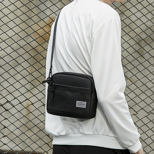 Men's crossbody bag trendy brand simple shoulder bag Japanese men's crossbody bag sports leisure small mobile phone shoulder bag