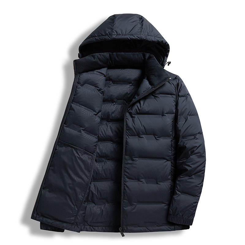 Hombres ligero abajo chaqueta invierno moda desmontable sombrero 85 pato blanco abajo más tamaño casual abrigo caliente al por mayor