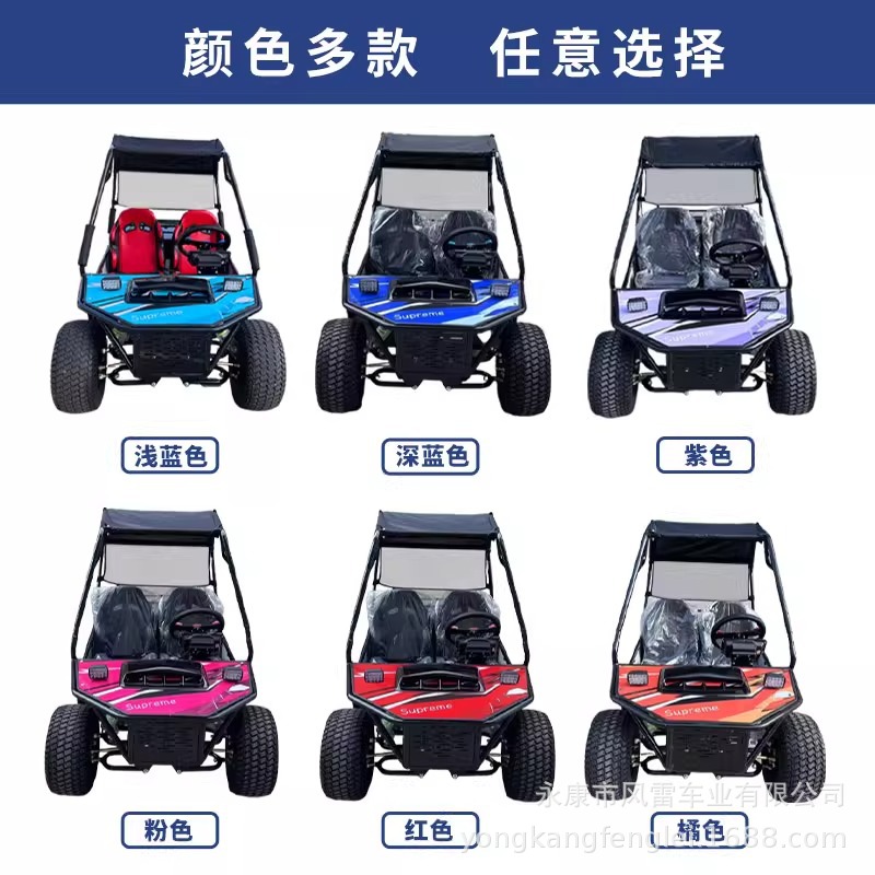 Kart Eléctrico Todoterreno Infantil y Familiar 1000W de Hierro para Exteriores