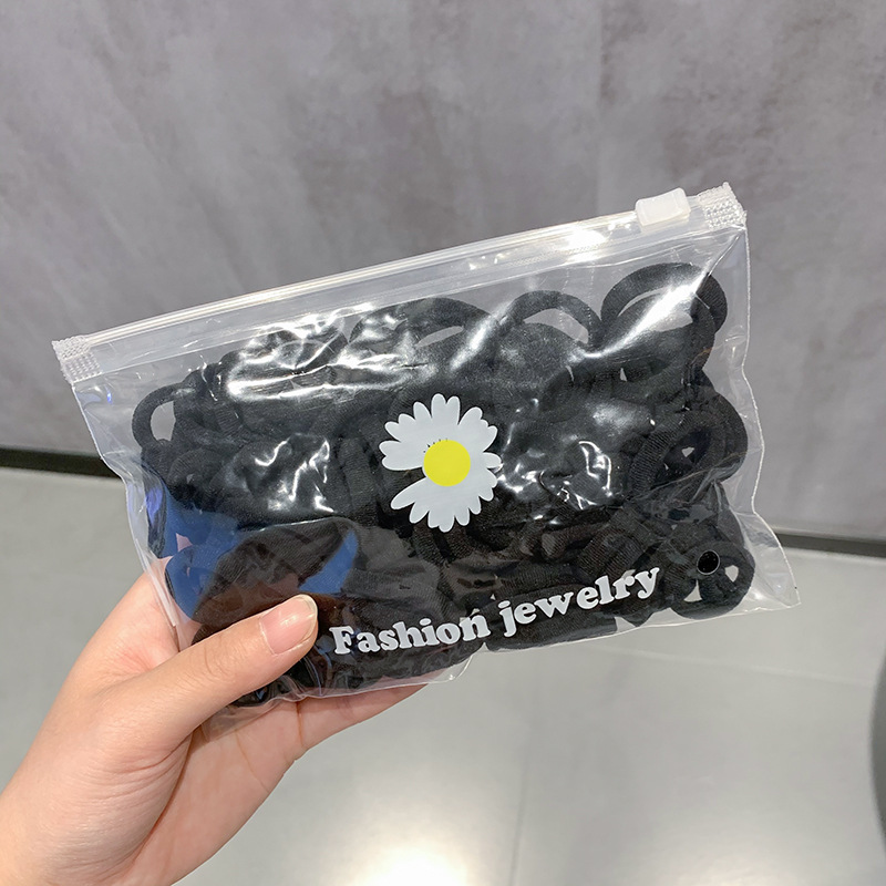 El anillo de la toalla del pelo de la banda del pelo del pulgar no lastima el pelo banda de goma elástica alta accesorios lindos para el cabello cuerda de pelo pequeña para niñas