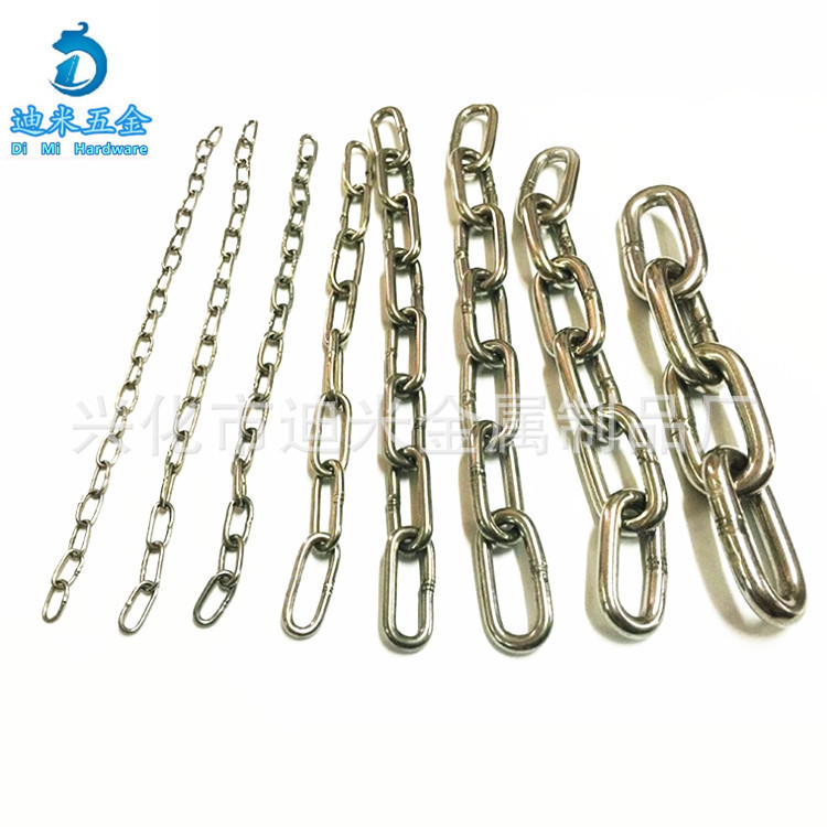 厂家生产6mm304不锈钢链条防盗锁链吊灯秋千承重链链船链工程级