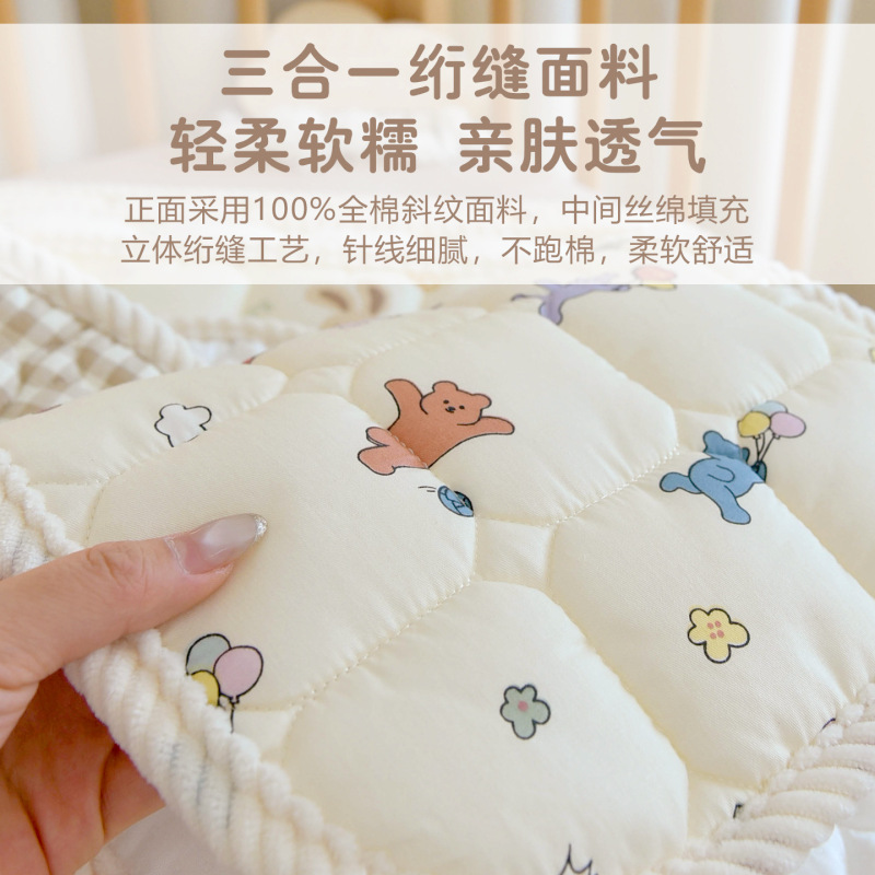宝宝纯棉a类云片枕新生婴儿枕头0-12个月初生儿透气枕垫四季通用|undefined