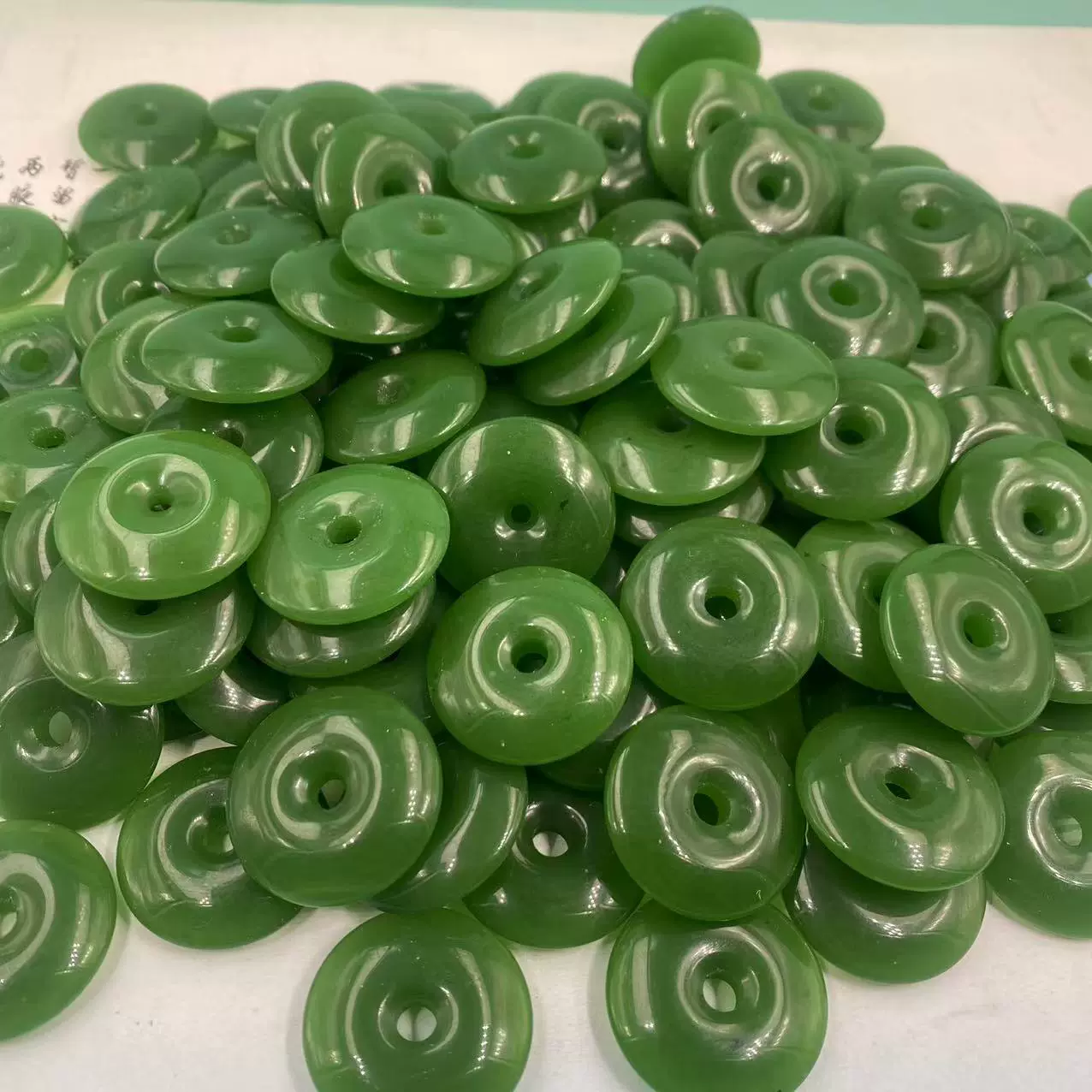 外蒙料仿碧玉平安扣玉钱平安扣吊坠28mm仿玉平安扣挂件厂家直销批