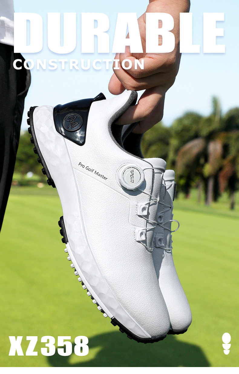 Giày golf PGM nam chống thấm nước, đế giữa hấp thụ sốc, đinh chống trượt — Yaohei [Đế giữa hấp thụ sốc/đinh chống trượt bên/chống thấm nước] XZ358, Yunbai [Đế giữa hấp thụ sốc/đinh chống trượt bên/chống thấm nước] XZ358 chi tiết 10