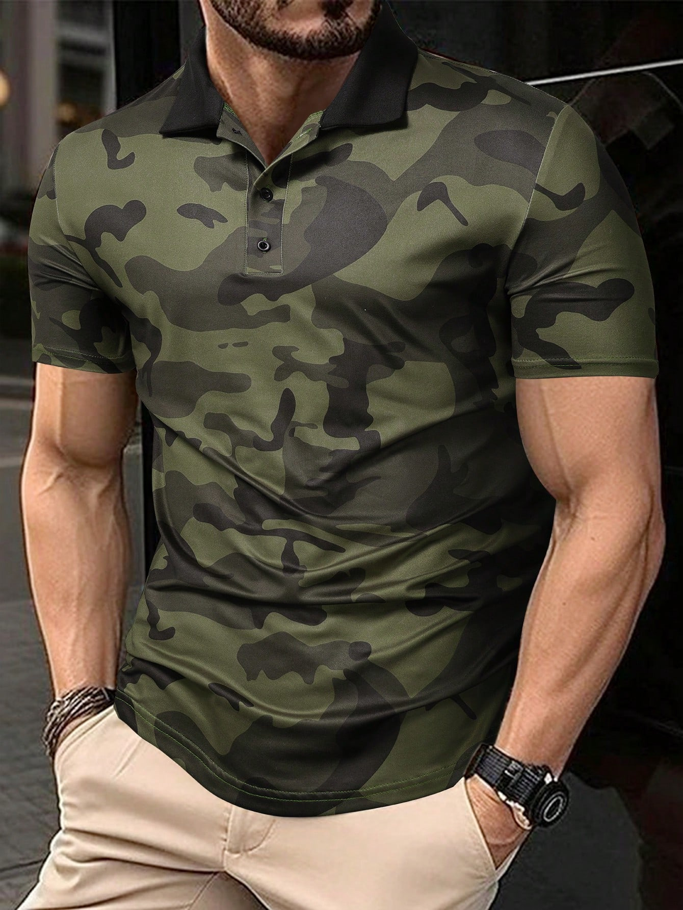 Men's Clothing Men's 3D Printed Shirt Short Sleeved Sports Fashion Summer Top For Formal & Casual Short Sleeve_viptrois.com