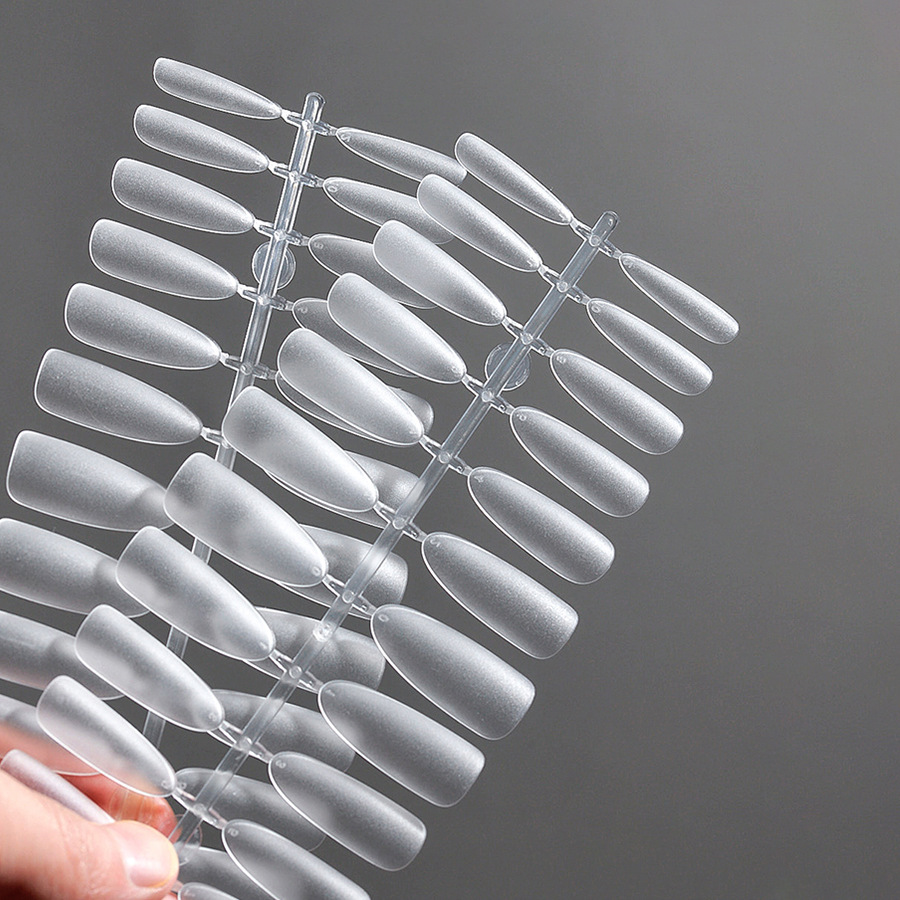 260 piezas transparente esmerilado indoloro molde de uñas de cristal rápido fototerapia extensión pegamento pieza de uñas para el salón de uñas