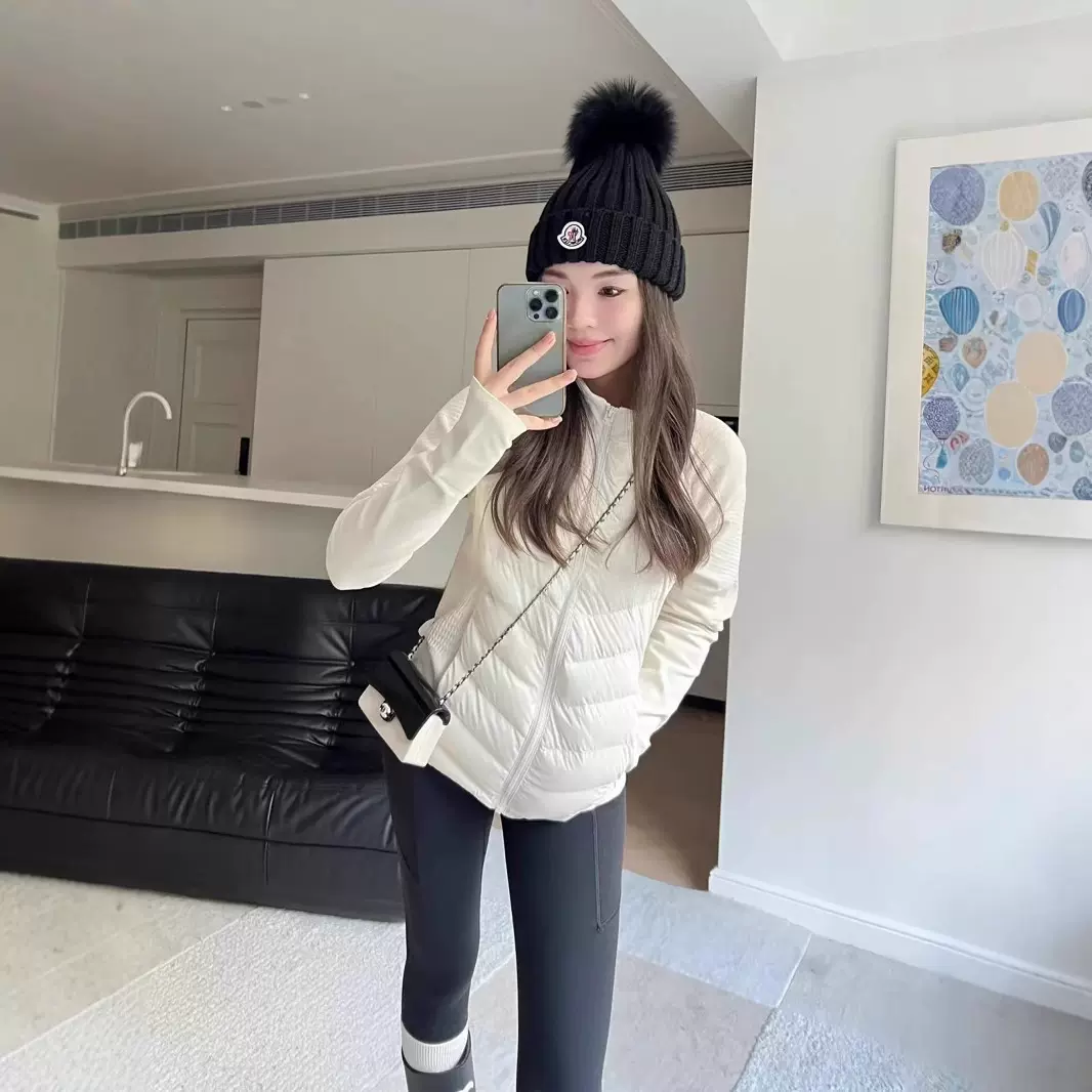 LULU运动羽绒服女轻薄户外保暖外套徒步跑步瑜伽白鹅绒短款健身服