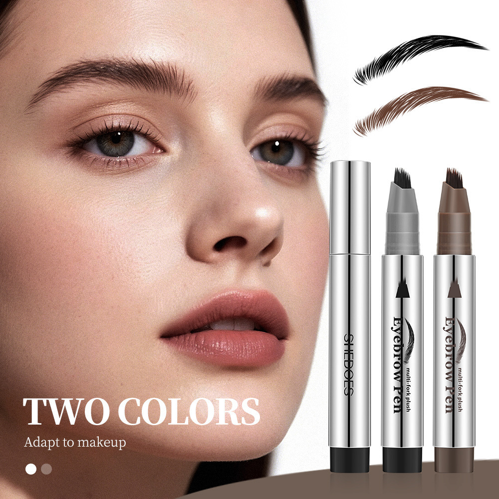 Shedoes Multi-Pronged Plush Water Eyebrow Pencil, Long-Lasting, Waterproof, Non-Fading, Clear Roots, Easy to Use Wild Eyebrow Pencil