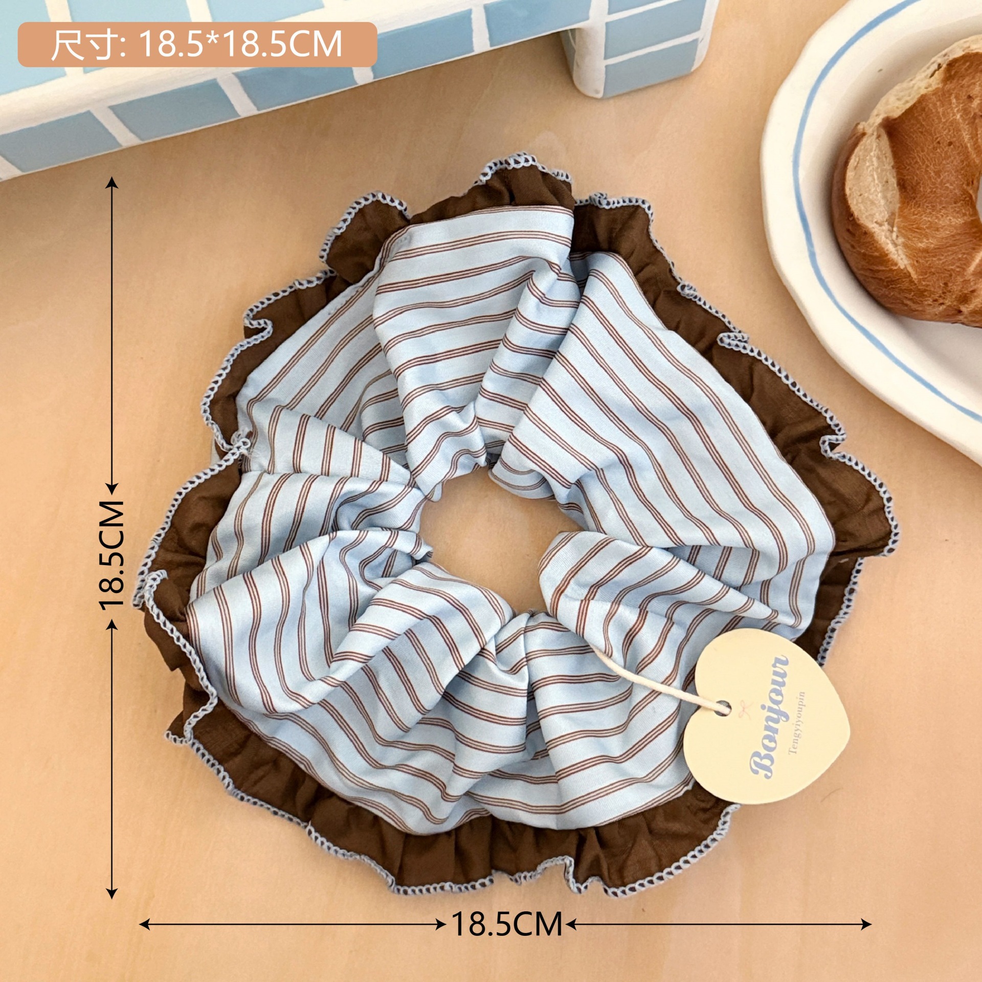 Estilo coreano de alta apariencia de encaje de intestino grueso banda de pelo accesorios para el cabello cuerda de pelo de corazón de niña de todo fósforo pequeño Qing nuevo tocado de cola de caballo de gran altura al por mayor