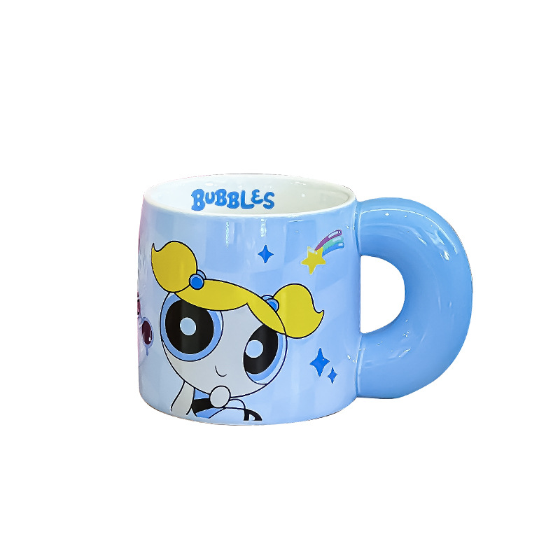 Taza de policía femenina voladora copas de copas de agua caseras tazas de regalo de cumpleaños para niños 2024 nuevas tazas de cerámica