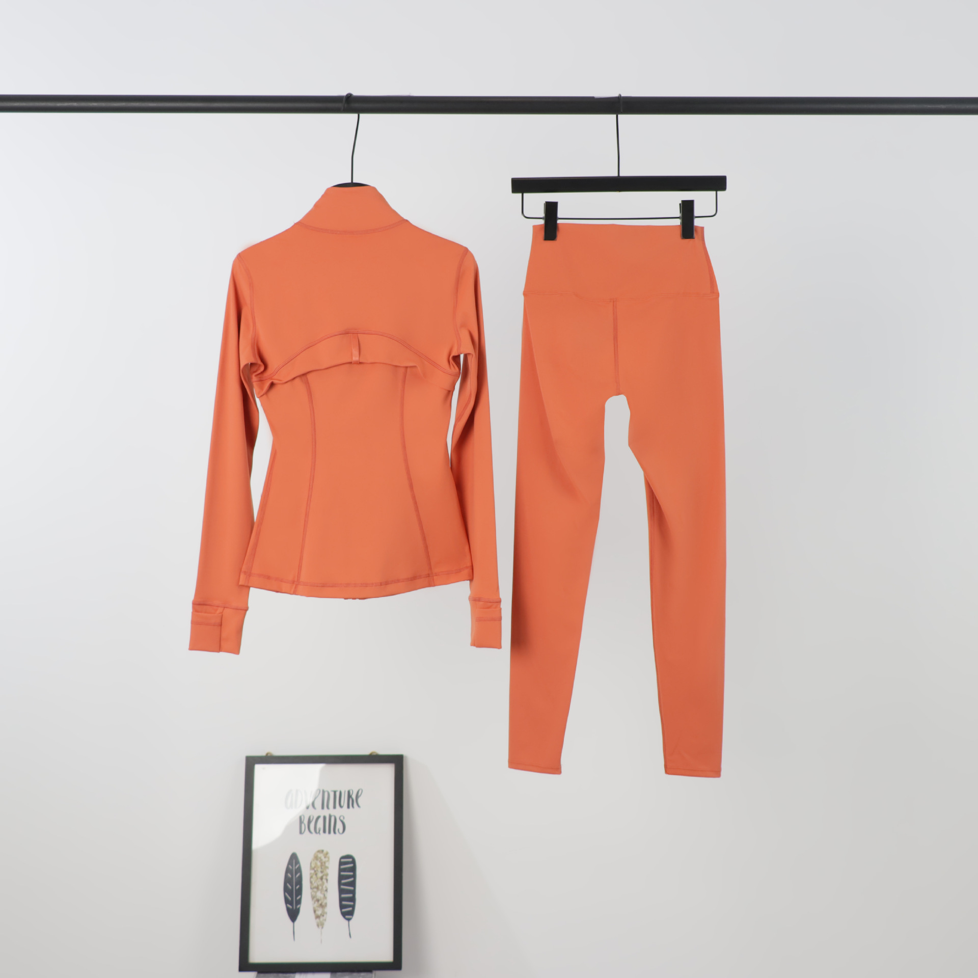 Women's Clothing Slim Fit Quick Drying Sports Jacket Set Elastic Fitness Running Yoga Suit In Stock_ecoleips.com