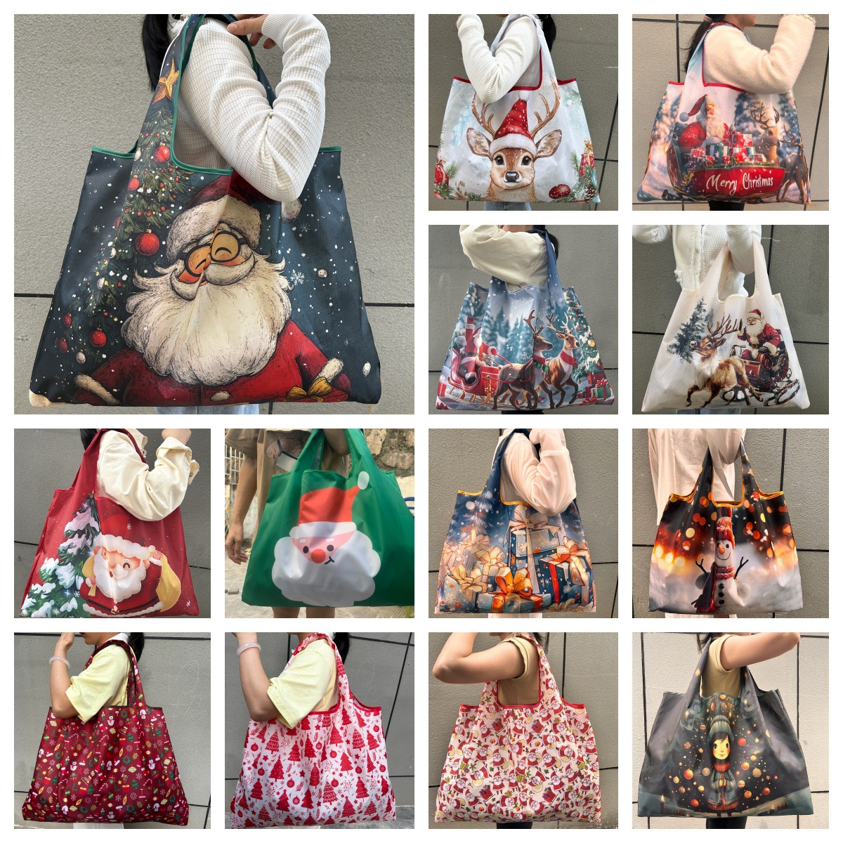 Christmas shopping bag one shoulder