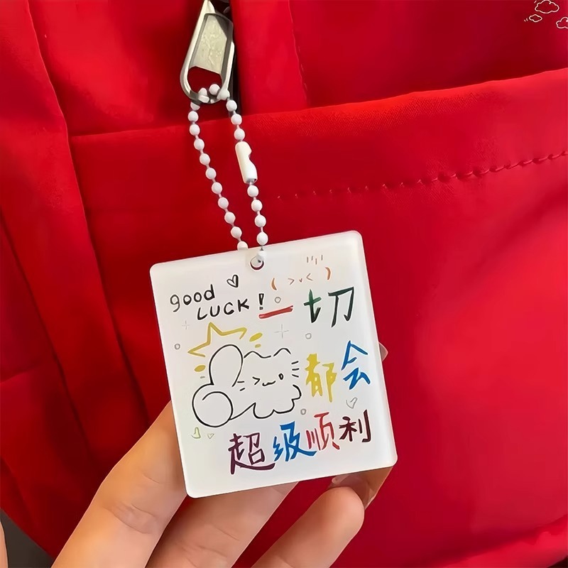 Everything Will Be Fine Kitten Lucky Acrylic Keychain Pendant Ins Text Backpack Pendant Pendant Gift Everything Will Be Fine Kitten Lucky Acrylic Keychain Pendant Ins Text Backpack Pendant Pendant Gift