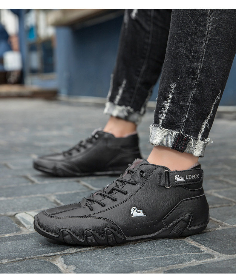 Bốt Martin nam cổ cao lót nhung giữ ấm, giày bông da lộn đế cao su chống trượt — C8008M kaki lót nhung, C8008M màu xám lót nhung, C8008M màu đen lót nhung, F8008M màu hồng lót nhung chi tiết 27